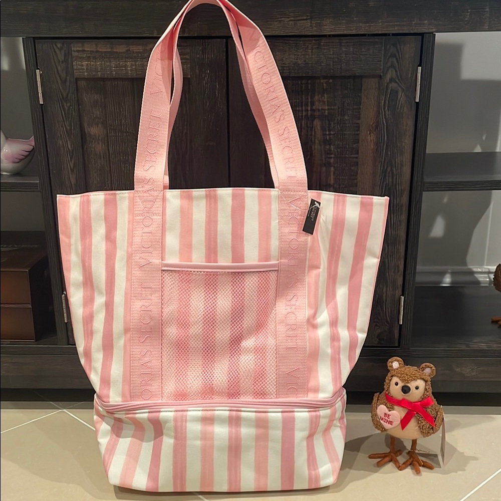 Victoria's Secret Pink‎ Striped Tote Bag